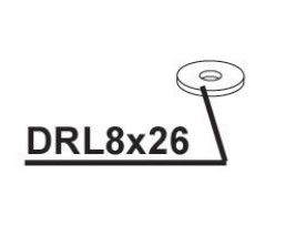 RIB DRL8X26 ROUND. PIANA 8.5X26X2.5 galvanized