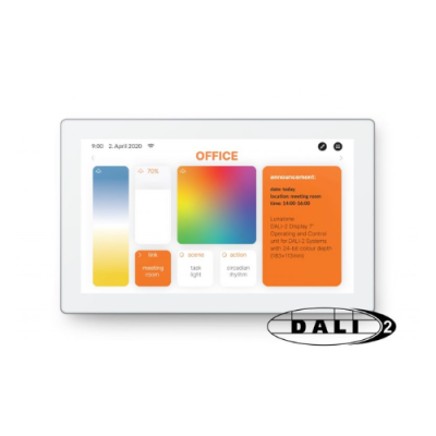 LUNATONE 86456840-P-W touch Display and controller for 64 DALI addresses