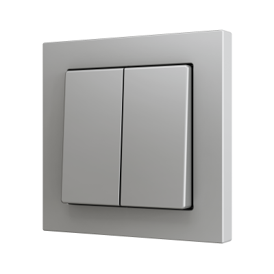 ZENNIO ZS552PB2SS ZS55. Double Soft push button for 2 binary inputs