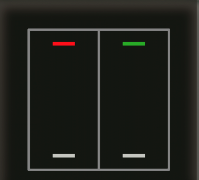 MDT BE-GTL20S.01S Tast.Light vetro,2T,nero