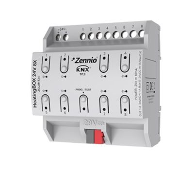 ZENNIO ZCL-8HT24 HeatingBOX 24V 8X - Attuatore di riscaldamento per un massimo di 8 uscite 24 VAC/DC