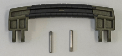 GT LINE KIN.1384 Handle, green, black rubber coating (mod. 7)