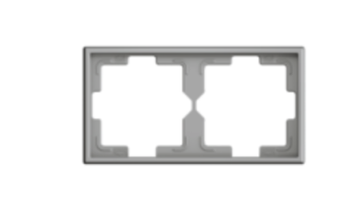 ZENNIO ZS70FM2S ZS70. 2-gang Frame - Silver