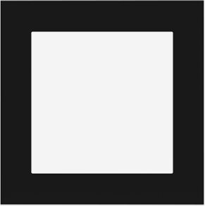 EKINEX EK-PQG-GAE Placca FF/71 (Form/Flank/NF) quadrata Plastica- 1 finestra