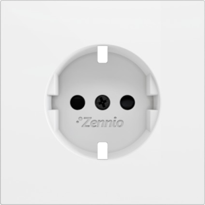 ZENNIO ZS70CSCSMW ZS70. Screwless Schuko socket cover 70x70 mm - Matte white
