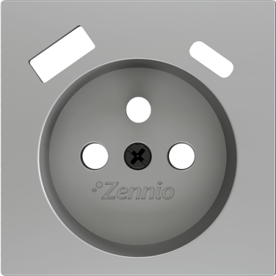 ZENNIO ZS55CF2USS ZS55. French socket cover with USB C and A 55x55 m