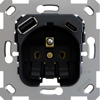 ZENNIO ZSIF2US ZS55. French socket insert 16 A / 250 V ~ with USB