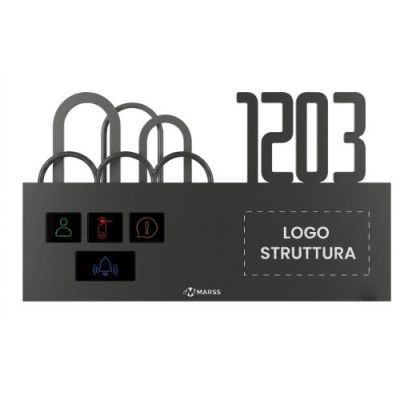 MARSS MH-DP114-BBP Doorplate con Segnalazioni, Campanello e illuminaz