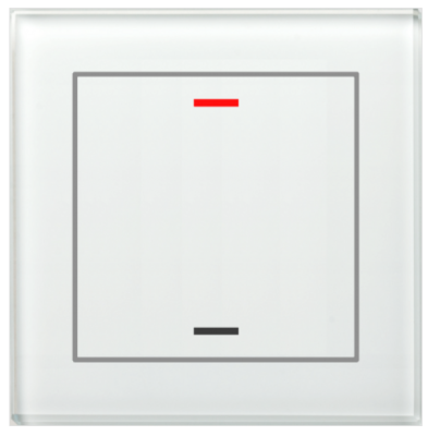 MDT BE-GTL10W.01 BE-GTL10W.01: pulsante in vetro II Lite 1 volta, RGBW, bianco