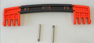 GT LINE KIN.1371 Handle, orange, black rubber coating (mo