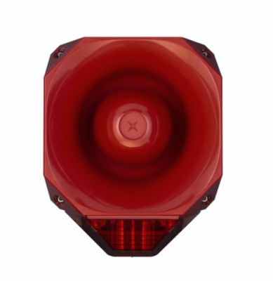 COOPER CSA FIRE 7021121FUL-0004X ASSERTA RED SIREN 120 dB WITH RED OUTDOOR FLASHING LIGHT
