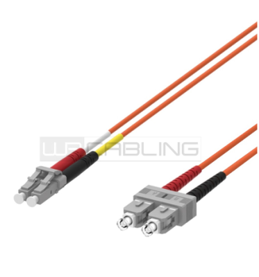 WP RACK WPC-FP1-6LCSC-010 FIBER OPTIC MULTIMODE PATCH CORD 62,5/125 LC-SC, 1 MT. OM1