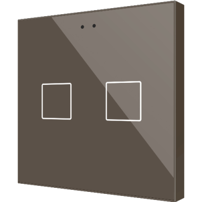 ZENNIO ZVIFR2M Flat RGB 2. Glass capacitive push button - 2 butto