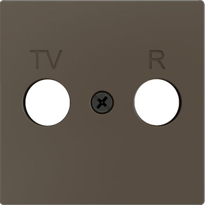 ZENNIO 830001503 ZS55. Cover plate for TV/R insert 55x55 mm - Mocha