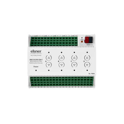 ELSNER 70546 KNX S4-B10 230 V KNX Actuator, 4 Multifunctional OUT, 10 Inputs