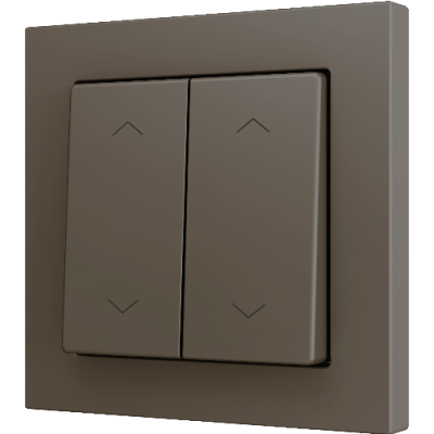 ZENNIO ZS552PB4SHM ZS55. Double Soft push button for 4 binary inputs