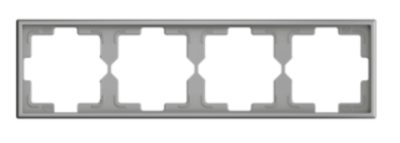 ZENNIO ZS70FM4S ZS70. 4-gang Frame - Silver