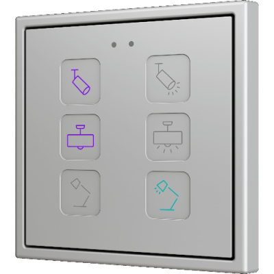 ZENNIO ZVITR70X6 Tecla RGB 70 X6. Pulsante capacitivo in PC-ABS 70x