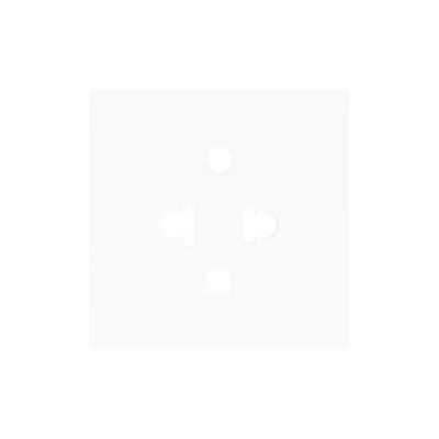 ZENNIO ZS55CEUAW ZS55. Euro-American socket cover 55x55 mm - Matt w