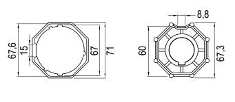 GIBIDI AJWSE0071 Tube adapter Ø 59-55 mm ENGINES Ø 55
