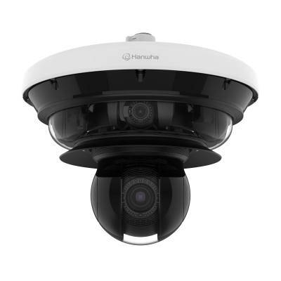 HANWHA PNM-C34404RQPZ 34MP con PTZ AI, IR Multisensore