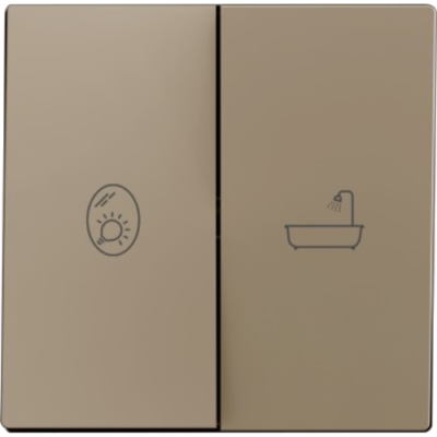 ZENNIO 830004404 ZS55. Double switch cover 55x55 mm - Champagne - C