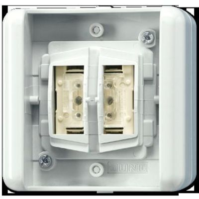 JUNG 8472.02LEDW Pulsante BA - con posizione centrale neutra- 2 moduli