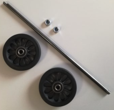 GT LINE KIN.1216 2 wheels, black + axle (model 5218HL-5221HL)