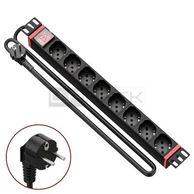 WP RACK WPN-PDU-G01-08 RACK 19 PDU WITH 8 ITALIAN/SCHUKO SOCKETS, SCHUKO PLUG"