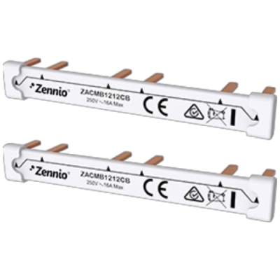 ZENNIO ZACMB8CB Comb busbar for MAXinBOX 8 - Up and down comb