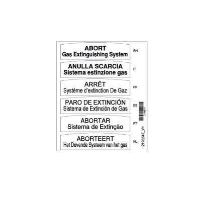 ARITECH INCENDIO 2196847 Set di etichetta per avvisatore manuale bianco 240
