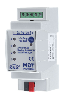 MDT AKH-0400.03 4-fold heating actuator, 24-230 V AC for KNX home automation AKH-0400.03