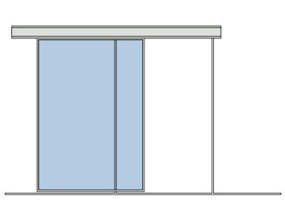 RIB AA90010B SLIDER 150 1 door. L 1900 mm.