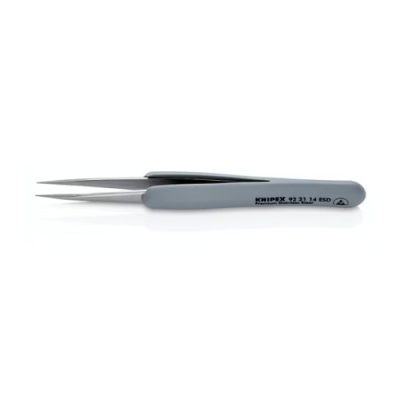 KNIPEX 92 21 14 ESD ESD stainless steel rubber tweezer