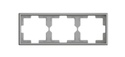 ZENNIO ZS70FM3S ZS70. 3-gang Frame - Silver