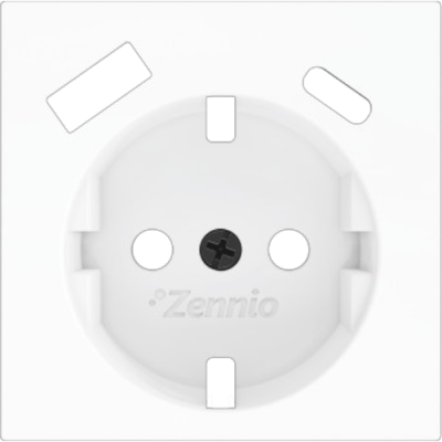 ZENNIO ZS55CSC2USMW ZS55. Schuko socket cover with USB C and A 55x55 m