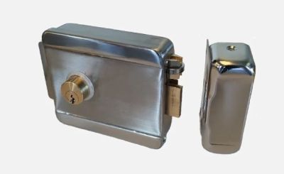 DOMOTIME GLEL01 Stainless steel electric lock - 12 Vac (right push opening)