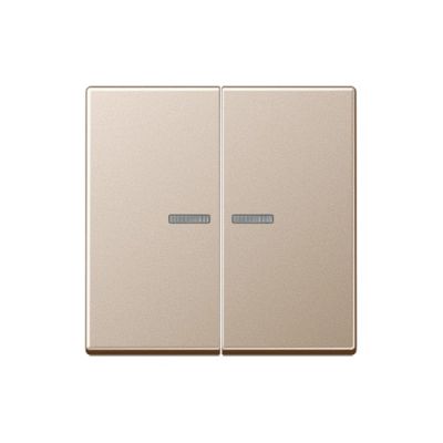 JUNG A10921STRFCH Pulsante KNX RF, 2 canali, champagne