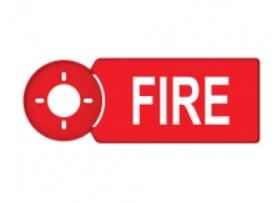 ARITECH FIRE AS36RIM Support plate for optical acoustic alarms ASx367 - ASx2367 - FAx355 with FIRE pictogram