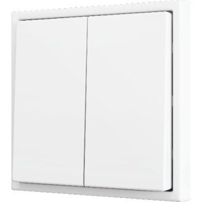 ZENNIO ZS702PB2MW ZS70. Double Soft push button for 2 binary inputs