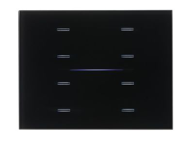 EELECTRON 9025GL308L03 PULSANTE VETRO CAPACITIVO KNX, NERO 3 MODULI  VETRO 8 CANALI