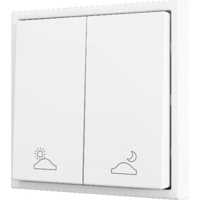 ZENNIO ZS702PB2MWC ZS70. Double Soft push button for 2 binary inputs