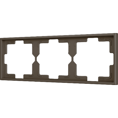 ZENNIO ZS70FM3M ZS70. 3-gang Frame - Mocha
