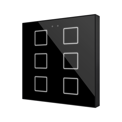 ZENNIO ZVIFR6A FLAT RGB 6. PULSANTE CAPACITIVO - 6 TASTI - ANTHRACITE