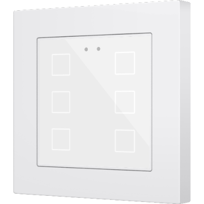 ZENNIO ZVIFR55X6W FLAT RGB 55 X 6. CAPACITIVE GLASS BUTTON