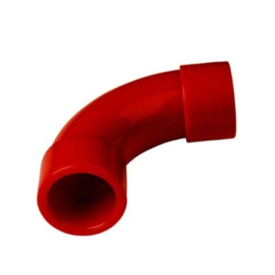 NOTIFIER FAA-SR25-90R 90 degree curve in red ABS. Diameter is