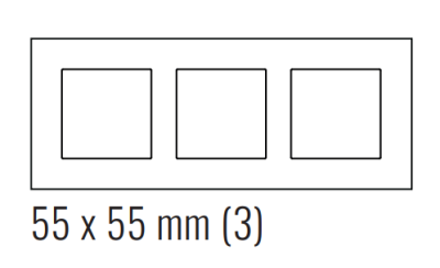 EKINEX EK-D3P-FNI Placca Deep (FF e 71 e 20Venti ) rettangolare - FENIX NTM- nero ingo
