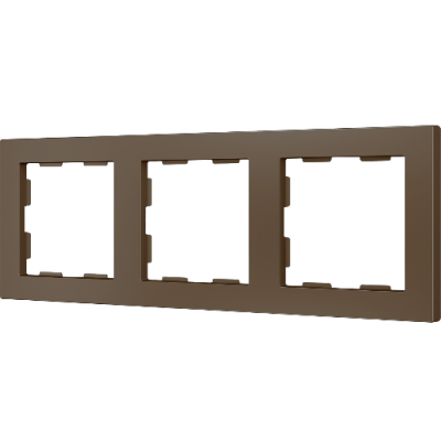 ZENNIO 980000303 ZS55. 3-gang Frame - Mocha