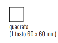 EKINEX EK-T1Q-CHA kit 1 tasto Linea 71 quadrato (60X60) Metal HT colore champagne