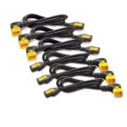 APC UPS AP8704R-WW KIT CAVI DI ALIMETAZIONE 6PZ BLOCCAGGIO C13-C14 (90°) 1,2M